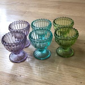Egg Holders Egg Cups Glass Set Easter Decor